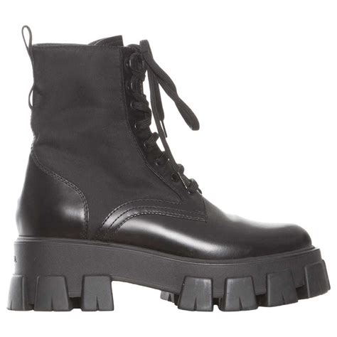 prada monolith biker boots|Prada monolith leather boots.